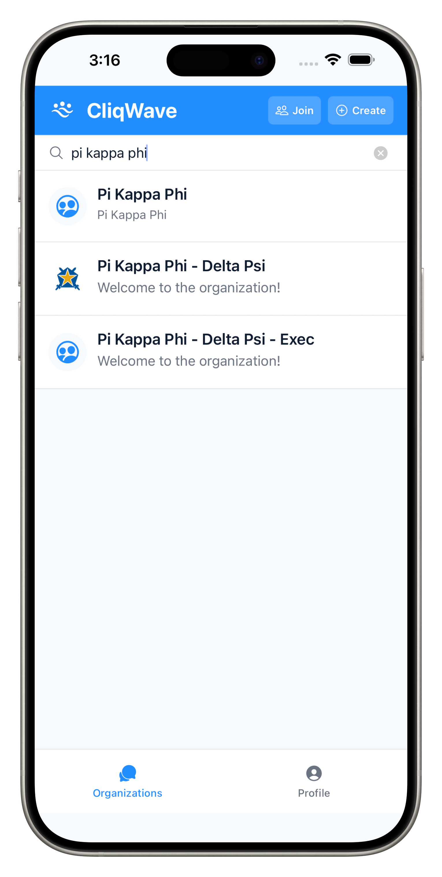 CliqWave calendar with committee events